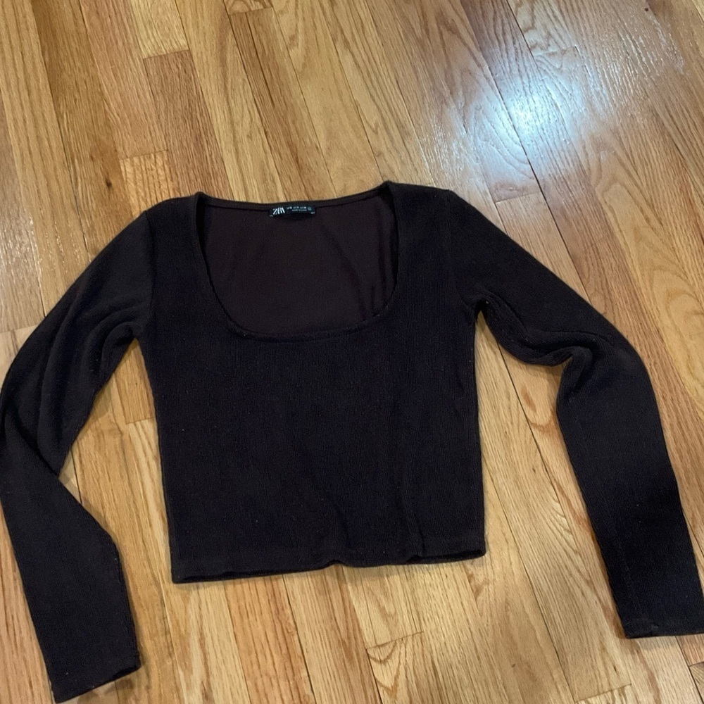 Zara Black Long Sleeve Women's Top
